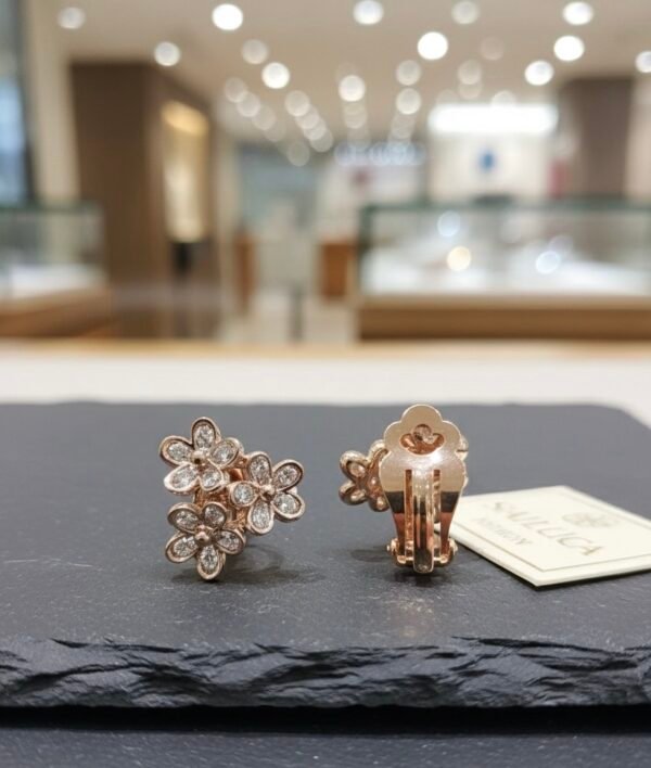 أقراط الزهرة الوردية المتعددة