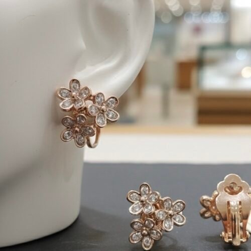 أقراط الزهرة الوردية المتعددة