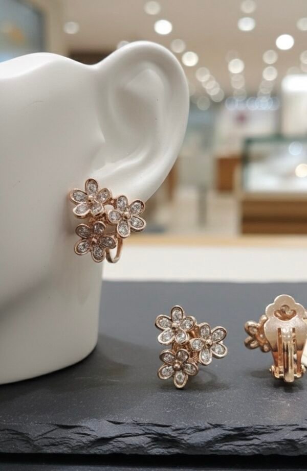 أقراط الزهرة الوردية المتعددة